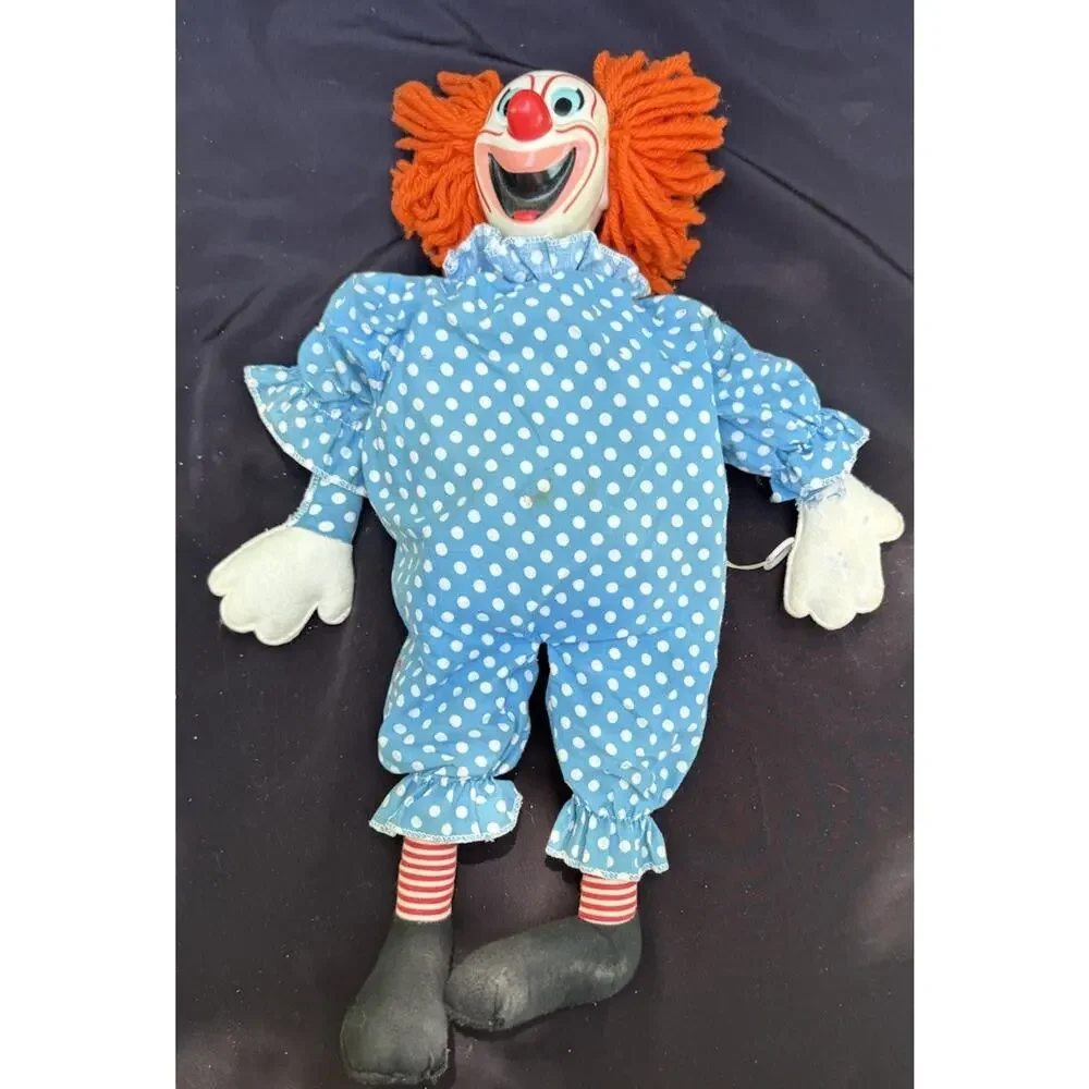 Vintage 1960's Pull Sting Talking Bozo Clown Doll From Mattel Creepy It Clown